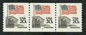 US #1895a Supreme Court Flag F-VF MNH PNC3 #6 - CV = $35.00