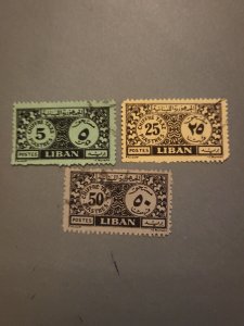 Stamps Lebanon Scott #J41-3 used