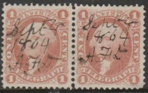 U.S. Scott #R4c Revenue Stamp - Used Pair