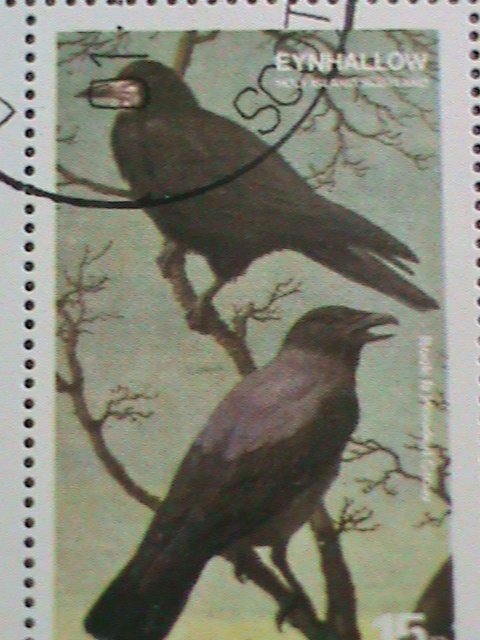 ​EYNHALLOW-SCOTLAND STAMP 1974 COLORFUL LOVELY WORLD BEAUTIFUL BIRDS-CTO-SHEET