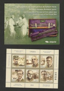 SERBIA-USA-ENGLAND-BOOKLET-100 y. SINCE THE END OF THE WWI-GREAT DOCTORS-2018.