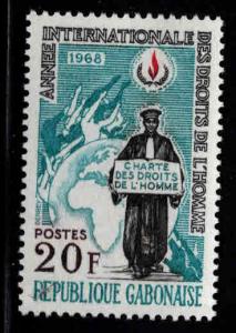 GABON Scott 235 MH* Human Rights stamp