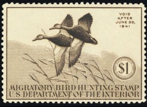 RW7, Mint VF NH $1 Duck Stamp - Stuart Katz