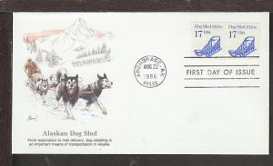 US 2135 Dog Sled 1986 Fleetwood U/A FDC O982
