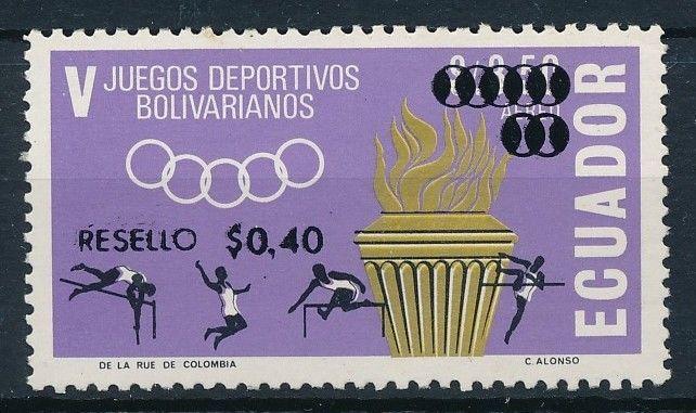 [61808] Ecuador 1967 Bolivian Games, Athletic Overprint MNH