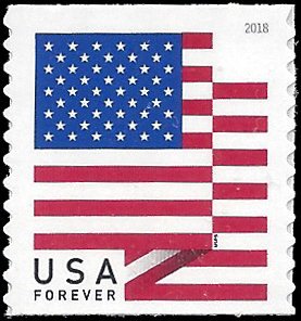 #5261 (50c Forever) US Flag Coil Single BCA 2018 Mint NH