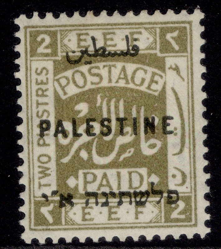 PALESTINE GV SG81, 2p olive, M MINT. 