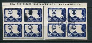 Philippines 1957 Girl Scout Blocks of 4 Imperf with position 48 Sc 637 note 6081