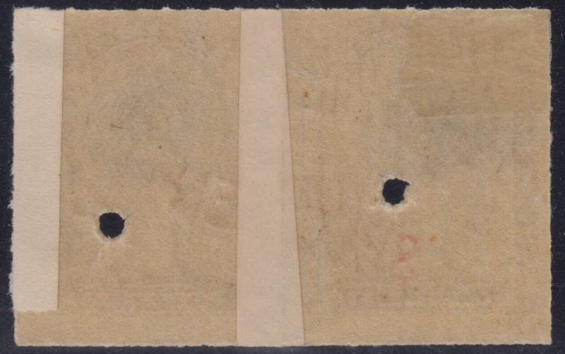 CHILE 1878-99 COLUMBUS Sc 36 TOP VALUE PAIR OVPTD SPECIMEN HINGED MINT