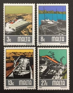 Malta 1982 #608-11, Shipbuilding, MNH.