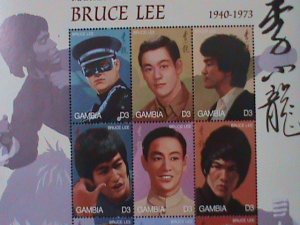 GAMBIA-1996-SC#1737- MOVIE STAR-BRUCE LEE-CHINA'96 STAMP SHOW-MNH SHEET-VF