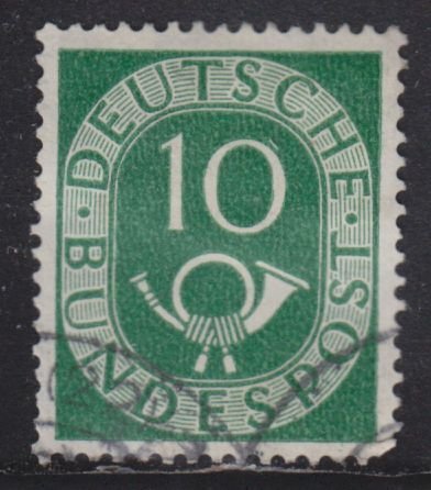 Germany 675 Post Horn 10pf 1951