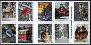 SC#5532-41 (55¢) Winter Scenes Block of Ten (2020) SA