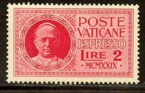 Vatican #E1, Mint Never Hinge