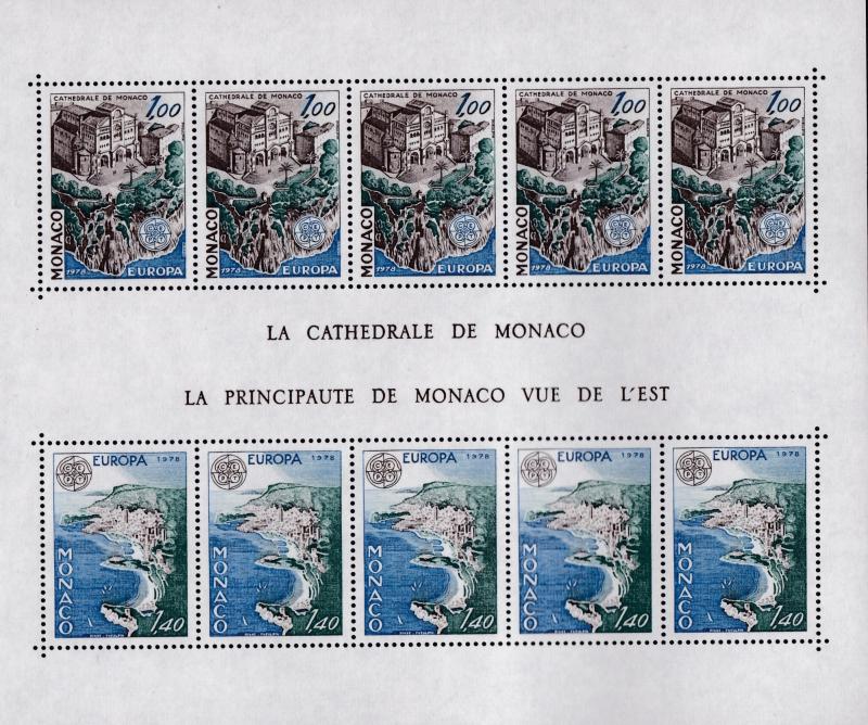 Monaco 1978 EUROPA Sheet of 10.. VF/NH(**)