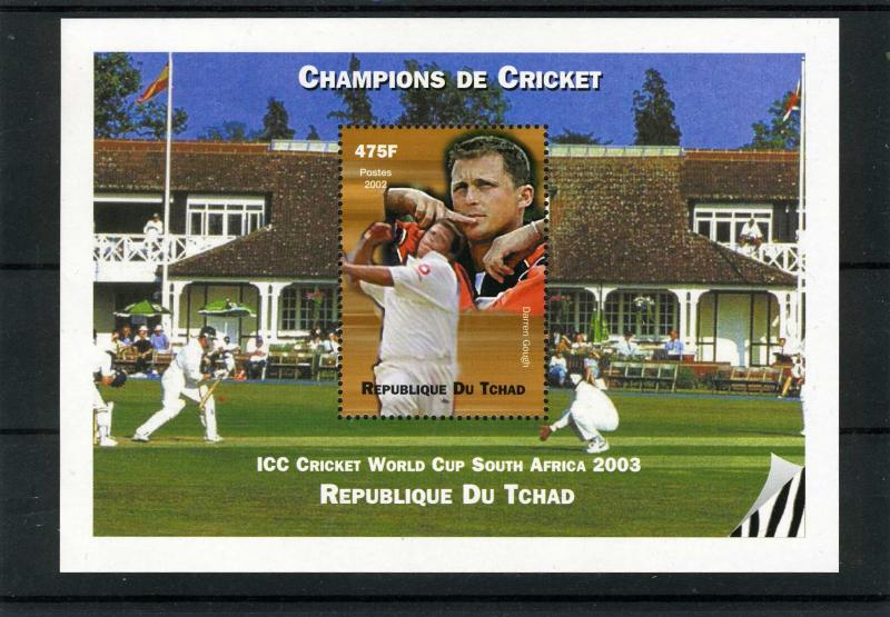 Chad 2002 ICC CRICKET Darren Gough s/s perforated mnh.vf