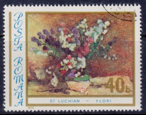 Romania, 1976, Flower Paintings by St.Lucian, 40b, used**