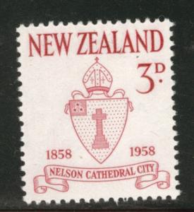 New Zealand Scott 322 Nelson Cathedral City 1958 stamp