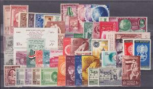 Egypt Sc 153/N85 MLH. 1928-62 issues, 38 cplt sets