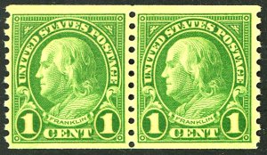 U.S. #597 MINT PAIR OG NH