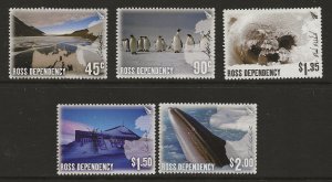 Ross Dependency L89-93 set 5  FVF Mint NH