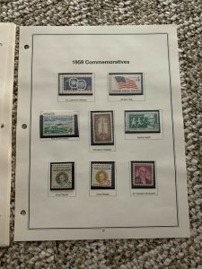 Mint NH US Collection On Album Pages 1935-1959, see description