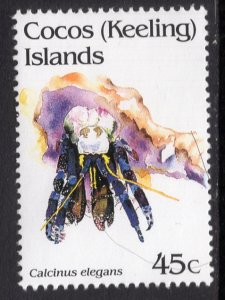 Cocos Keeling Islands 254 Crab MNH VF