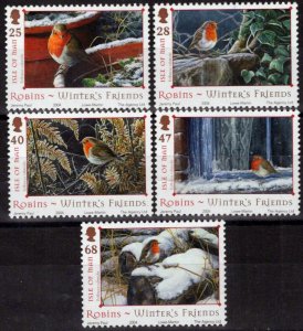 ZAYIX Isle of Man 1069-1073 MNH Birds Robins Wildlife Nature 061223SM154M