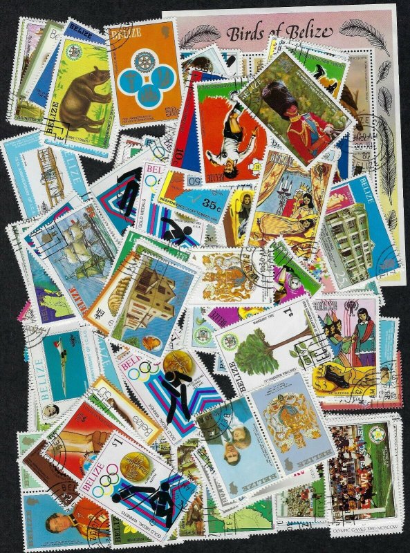 Belize Collection of 144 Different Stamps - Used