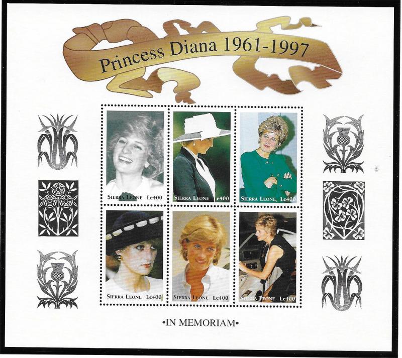 Sierra Leone  Scott 2090-2092  MNH  Princess Diana  Set of 3.