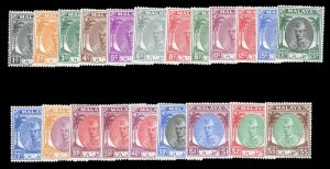 Kelantan 50-70, $214.85, 1951 1c-$5, hinged