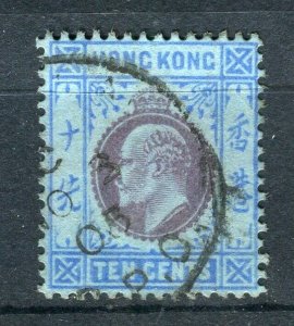 HONG KONG; 1904 early Ed VII issue fine used Shade of 10c. value,