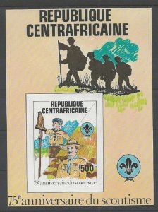 1982 Central Africa Boy Scout 75th anniversary SS Imperf