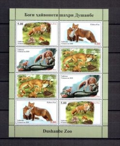 2020 Tajikistan fox wild animals nice klb MNH 011