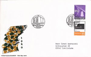 Sweden #1094-1095 FDC with left cachet/vignette Textiles by Zlatko Jakus