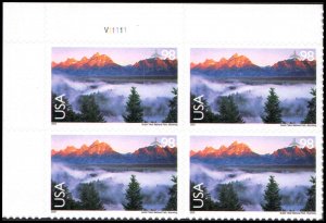 US #C147 GRAND TETON NATIONAL PARK MNH UL PLATE BLOCK #V11111