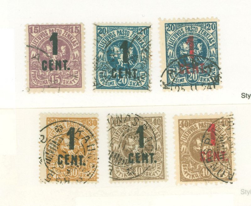 Lithuania #124-5/127-8 Used Single