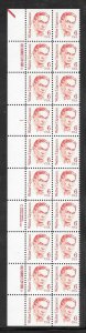 #1849 MNH Plate Block Strip of 20