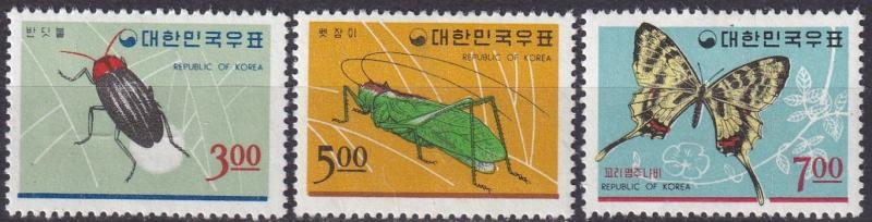 Korea #499-501 F-VF Unused  CV $8.90 (A18188)