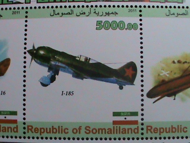 ​SOMALILAND-2011-CHASE PLAINS OF WW II -MNH SET #2  VERY FINE-VERY RARE