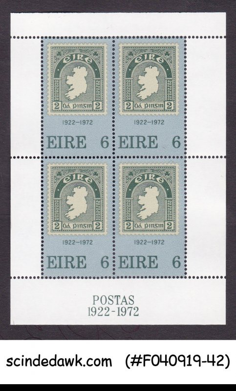 IRELAND - 1972  50th ANNIV. OF 1st IRISH STAMP - MIN/SHT MNH