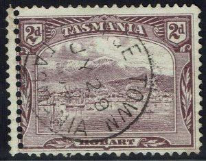 TASMANIA 1902 HOBART 2D VARIETY DOUBLE PERFS WMK V/CROWN PERF 12½ USED