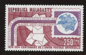 Madagascar Malagasy Scott C129 MNH** 1974 UPU stamp