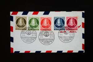 Germany Bell Stamp Set on First Day Cover FDC Beautiful Cancels