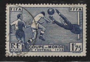 FRANCE Scott 349 Used 1938 World Cup Soccer stamp CV$13.50