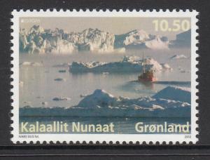 Greenland MNH 2012 Scott #621 10.50k Iceberg, ship - EUROPA