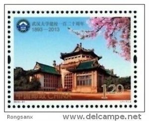 2013-31 CHINA 120 ANNI OF WUHAN UNIVERSITY 1V stamp 