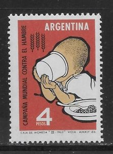 Argentina  746 Freedom From Hunger single MNH