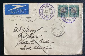 1938 Pretoria South Africa Airmail Cover To Tristan Da Cunha