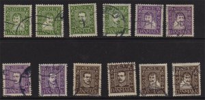 Denmark 1921 Sc 164-75 set FU